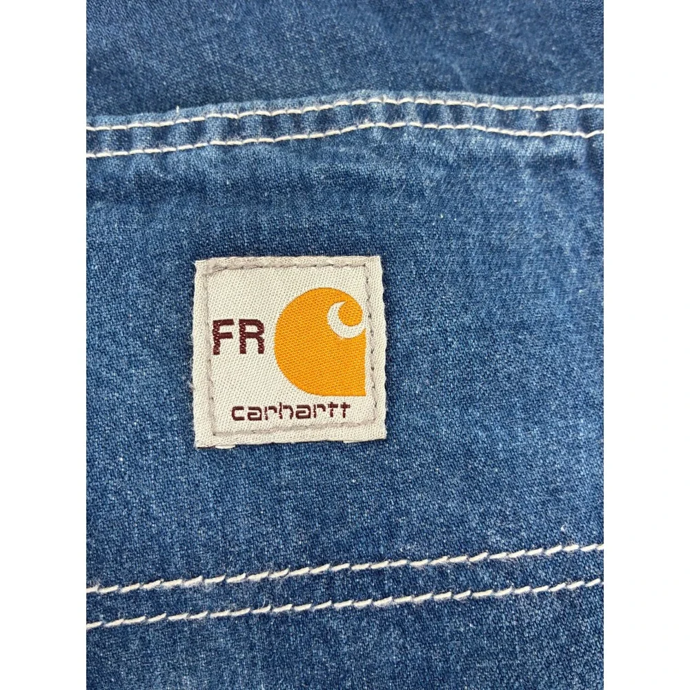 Carhartt FR Jeans Mens 34x30 Work Pants Blue Flame Resistant CAT 2 NFPA - Picture 12 of 13